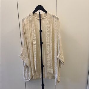Soft Surroundings Cream Sequin Cardigan